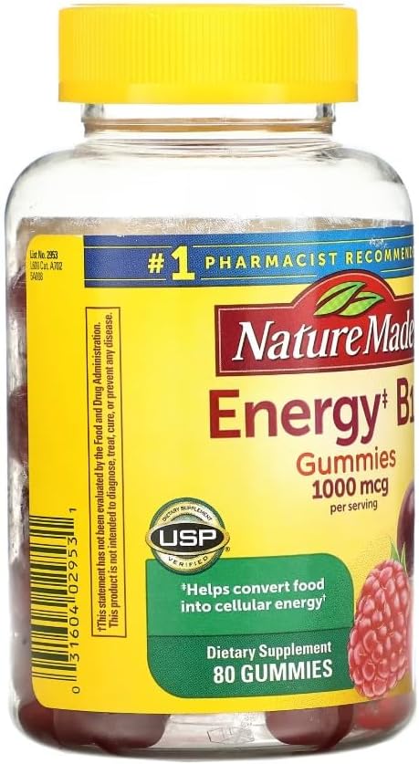 Nature Made Energy B-12 Dietary Supplement Gummies (Pack of 6)