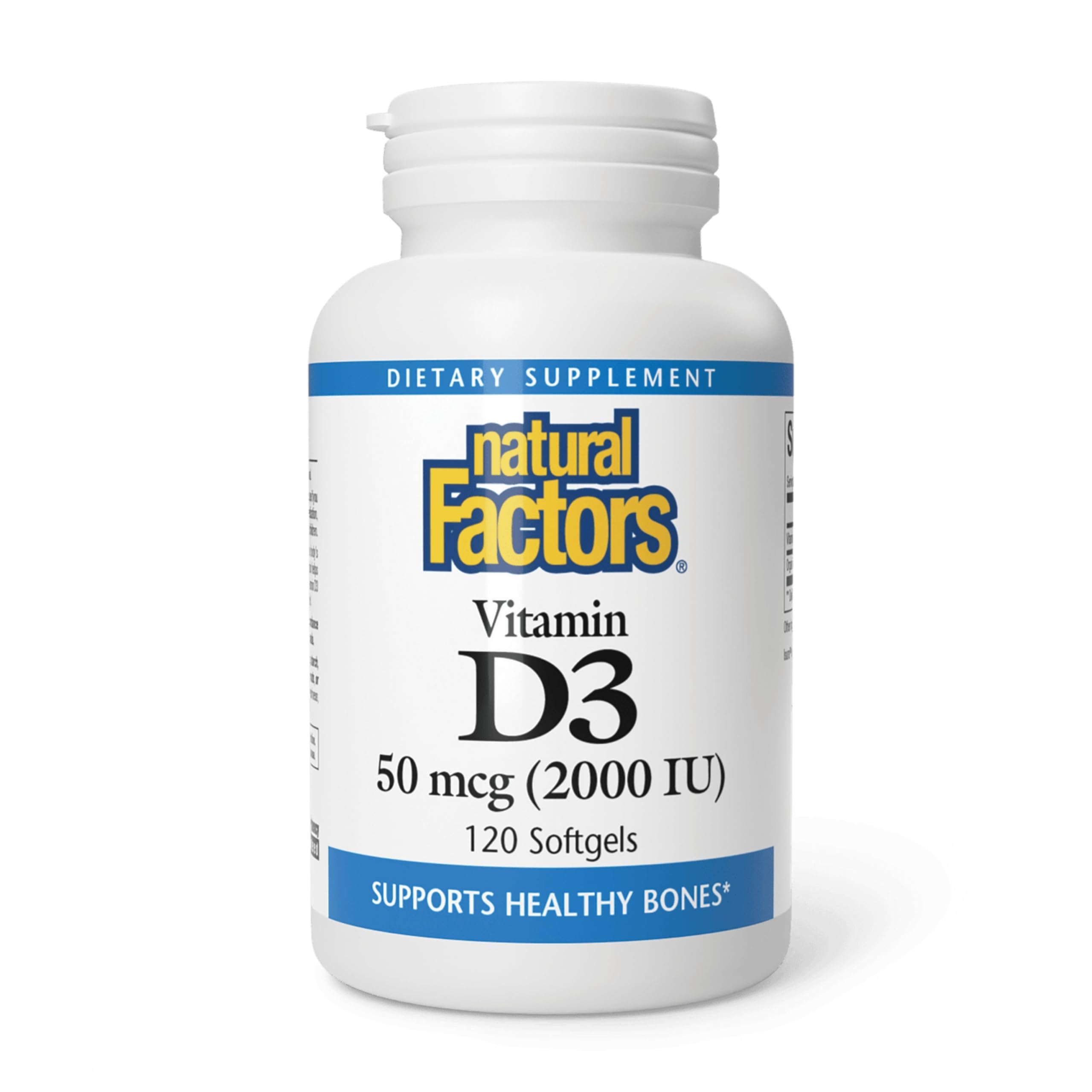Natural Factors Vitamin D3 2000 Iu 120 Softgels - 100985
