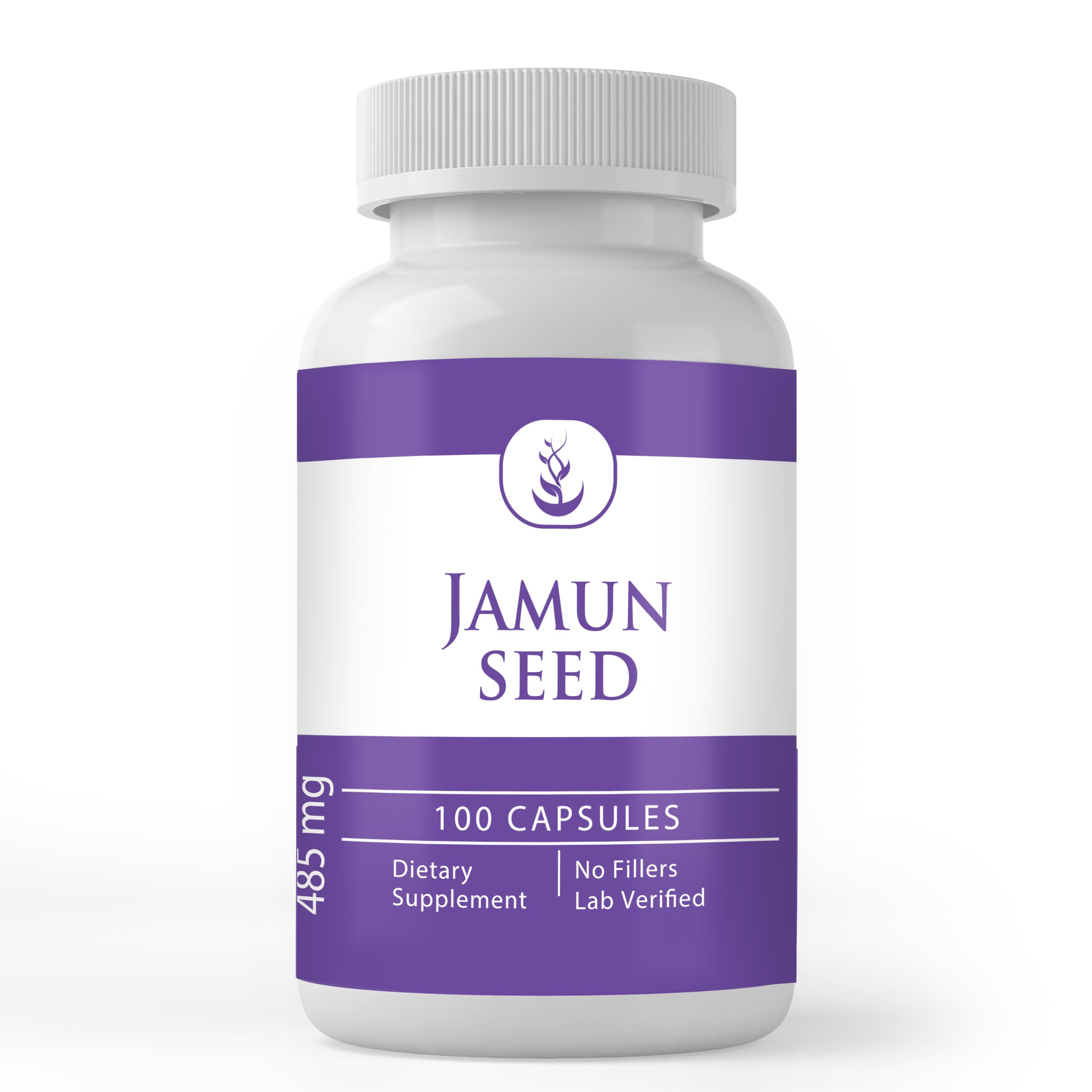 PURE ORIGINAL INGREDIENTS Jamun Seed Capsules (100 Capsules) Always Pure, No Additives Or Fillers, Lab Verified 100 Count (Pack of 1)