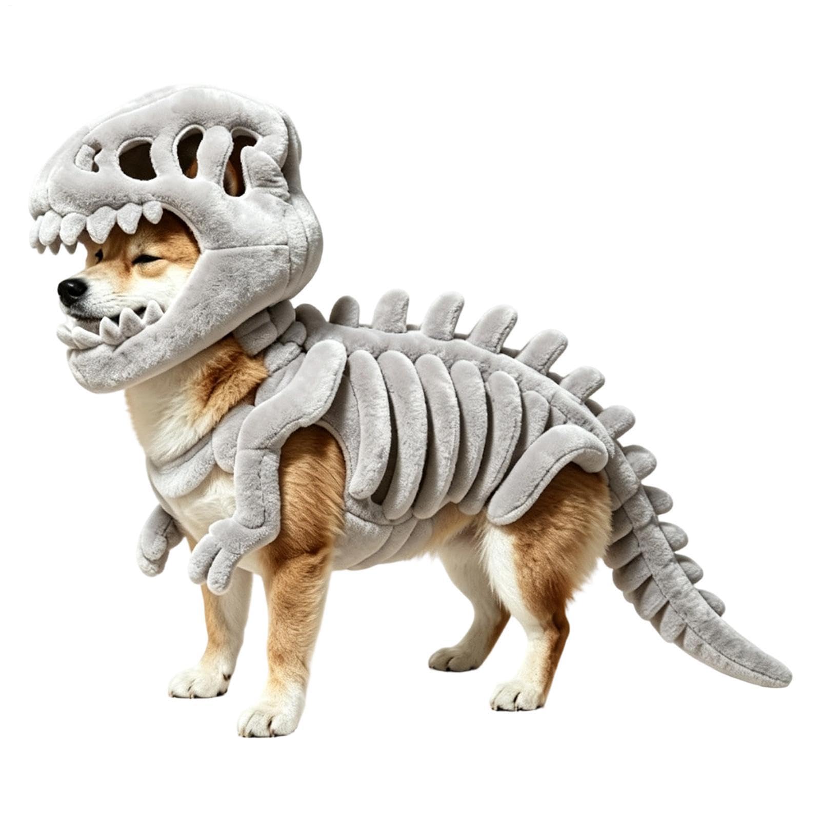 Costume da dinosauro per cani, travestimento da scheletro | Costume da dinosauro per cani, per Halloween, per casa, appartamento, spettacoli teatrali, fotografie, eventi, carnevale