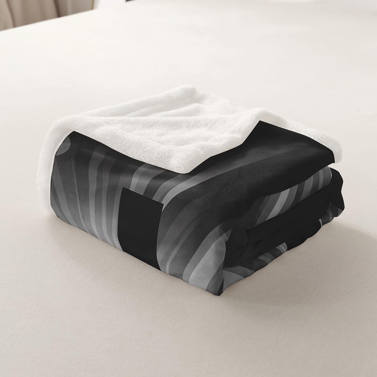 Feelyou 3D Cross Print Blanket for Kids Adults Holy Cross Fleece Blankets Western Throw Blanket Christian Exotic Sherpa Blanket 50" x 60",Black