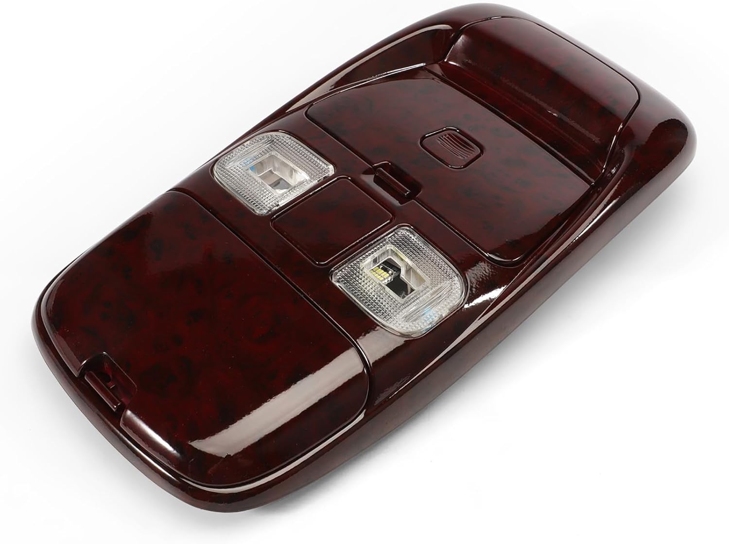 Overhead Console Reading Light Assembly Fit for Ram 1500 2500 3500 1998-2002 Cab Interior Ceiling Dome Reading Map Lights Lamp Replaces SN96TL2AA SN94TL2AA L0021202 5013609AA (Peach Wood)