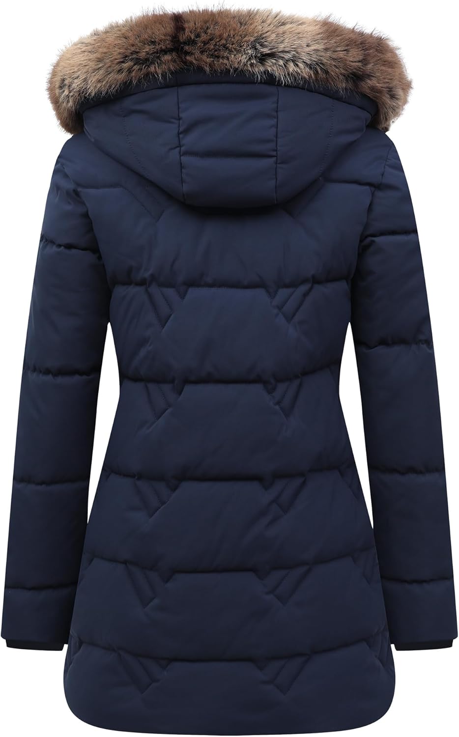 Women's Winter Coat Waterproof Long Insulated Parka with Detachable Hood - Image 3