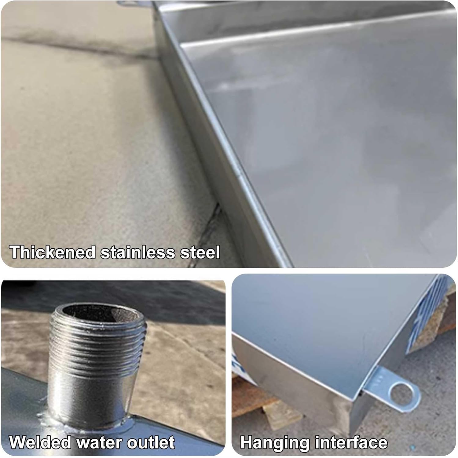 Air Conditioner Condensate Drain Pan, Portable AC Drip Pan, Condensate Drain Pan, Universal Window Air Conditioner Drain with Fixed Mounting Ears(100 * 45 * 4cm/39 * 18 * 1.6in)