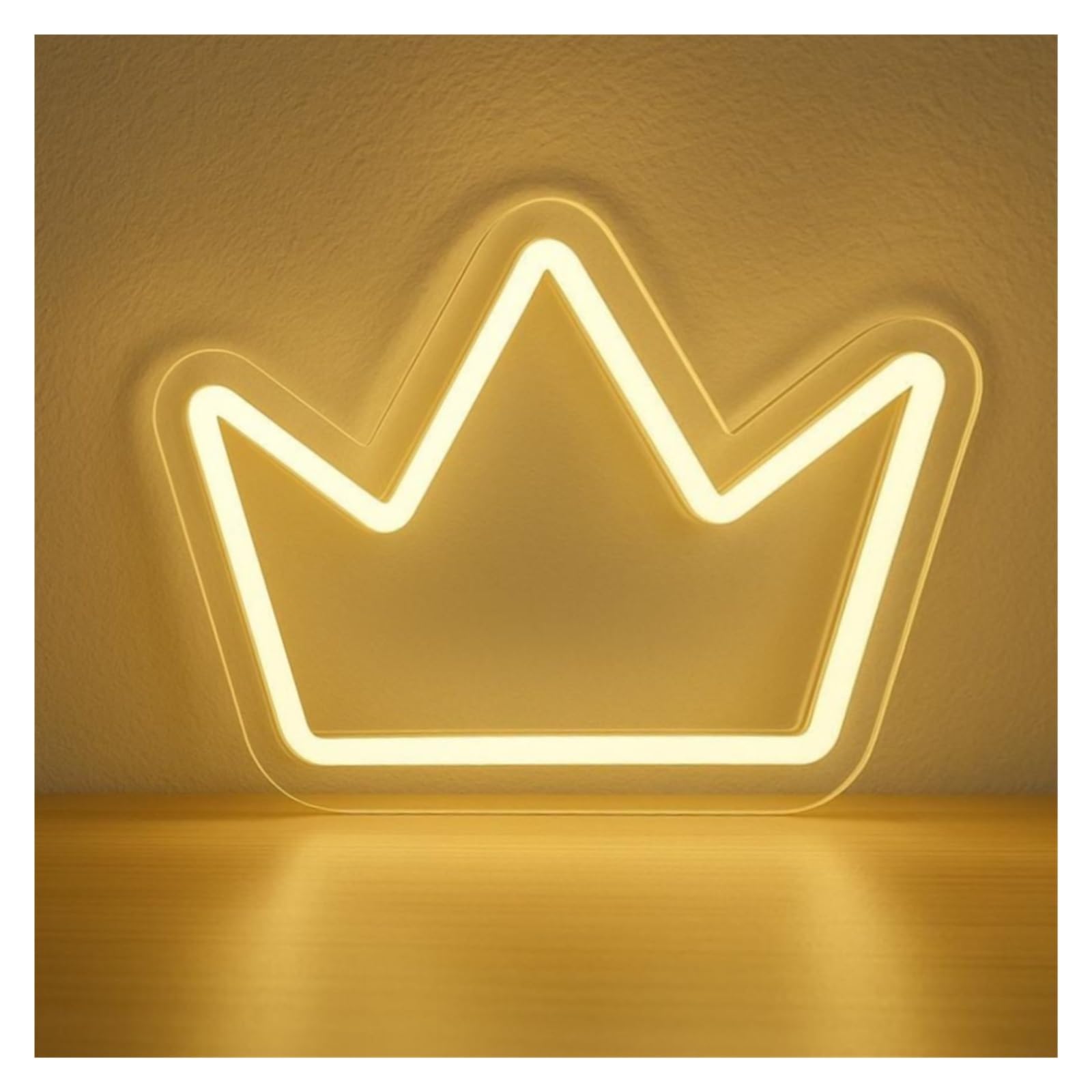 RONGCH Hanging Art Neon Signs Crown Neon Sign, Suitable for Home Decor with Brightness Adjustable 20cmx20cm