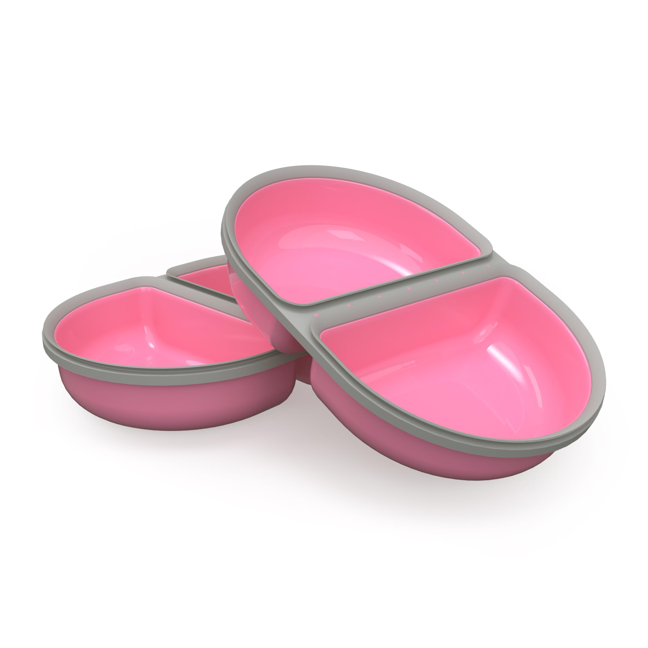 SureFeed Sure Petcare Split Pet Bowl with Integrated Seal, Compatible with Sure Petcare Microchip Pet Feeder with Sealed Lid, Works for Wet and Dry Food, Keeps Food Fresh, Grey (Pink) — image 1