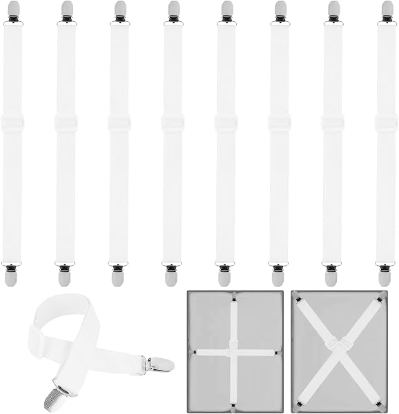 KALBIGRO tendeurs de drap 55–250 cm, 8 pièces