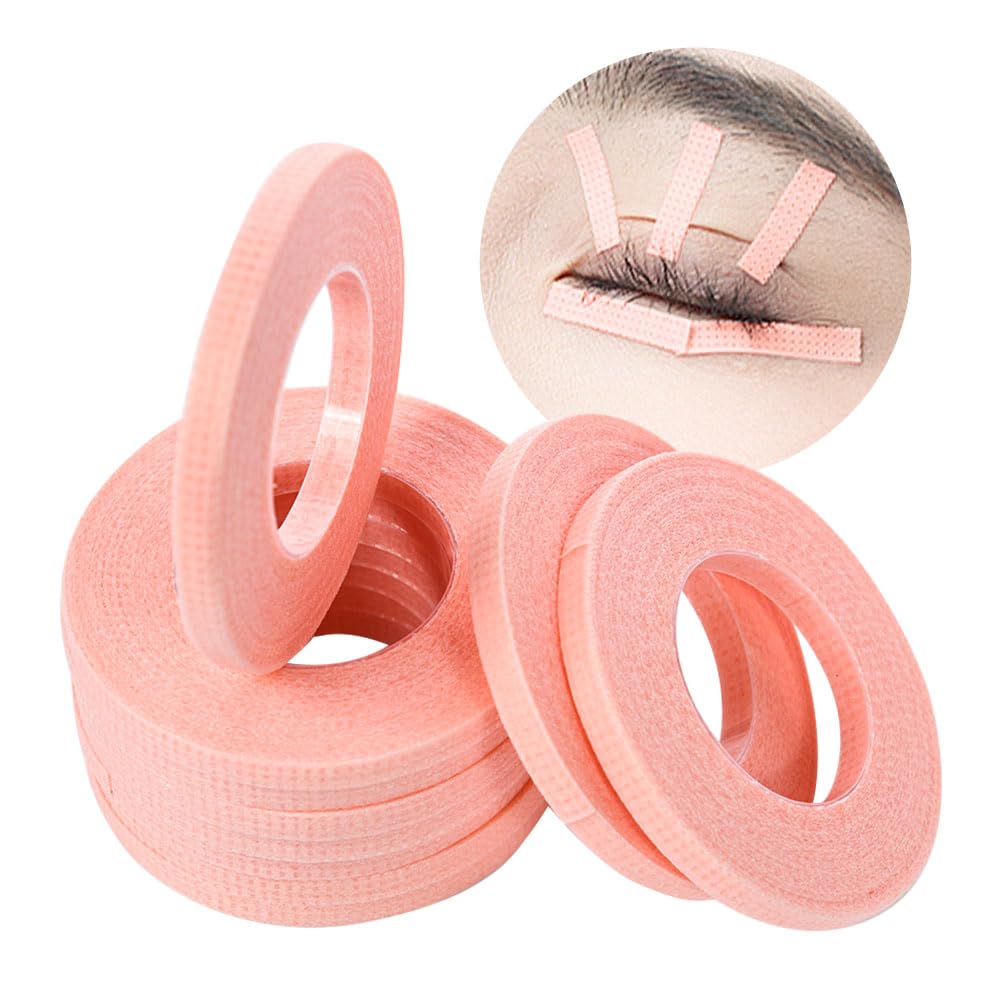 Lunamoon 10 Rolls Eyelash Extension Tape Eyelash Tape Eyelash Tape, 4mm Tape*10 Pink