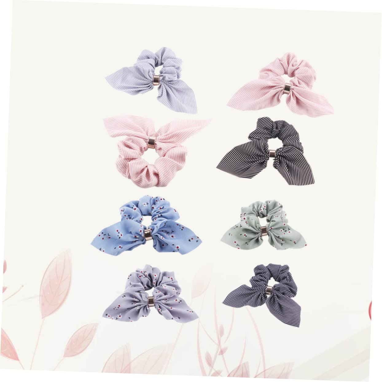 Housoutil 24stücke Chiffon Haargummis Mit Kaninchenohren Und Metallverschluss Elastische Haarbänder Verschiedenen Farben Für Dutt Pferdeschwanz Und Hochsteckfrisuren Für Damen Und