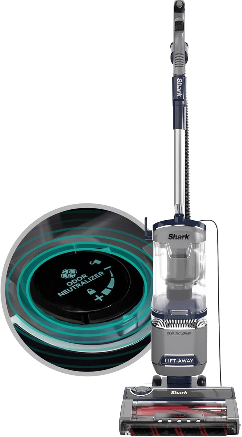 Shark Pet Performance Plus Lift-Away Upright Vacuum with DuoClean & Odor Neutralizer Technology, Anti-Allergen Complete Seal Technology & HEPA Filter, Navy/Silver (Renewed)