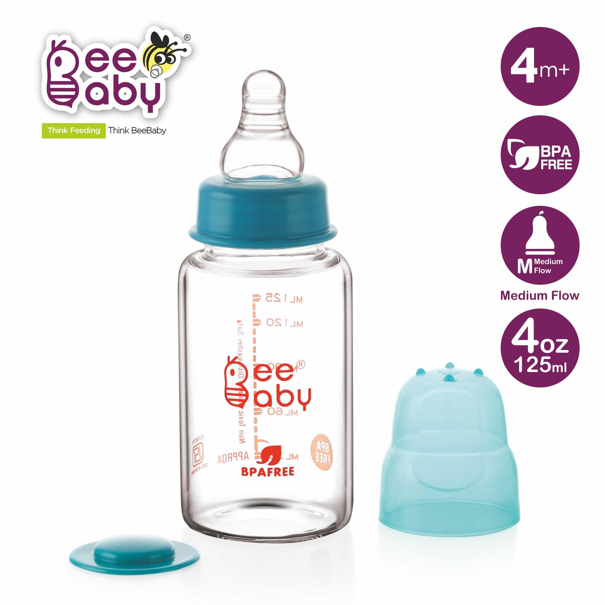 BEEBABY 2 in 1 Spout & Straw Sippy Cup with Detachable Handle for 9 Months Baby/Toddler, Leak Proof, 100% BPA Free, Easy to Hold, Frim Grip Sipper Bottle for Kids 150 ml / 5 oz (Blue, 9 M+)