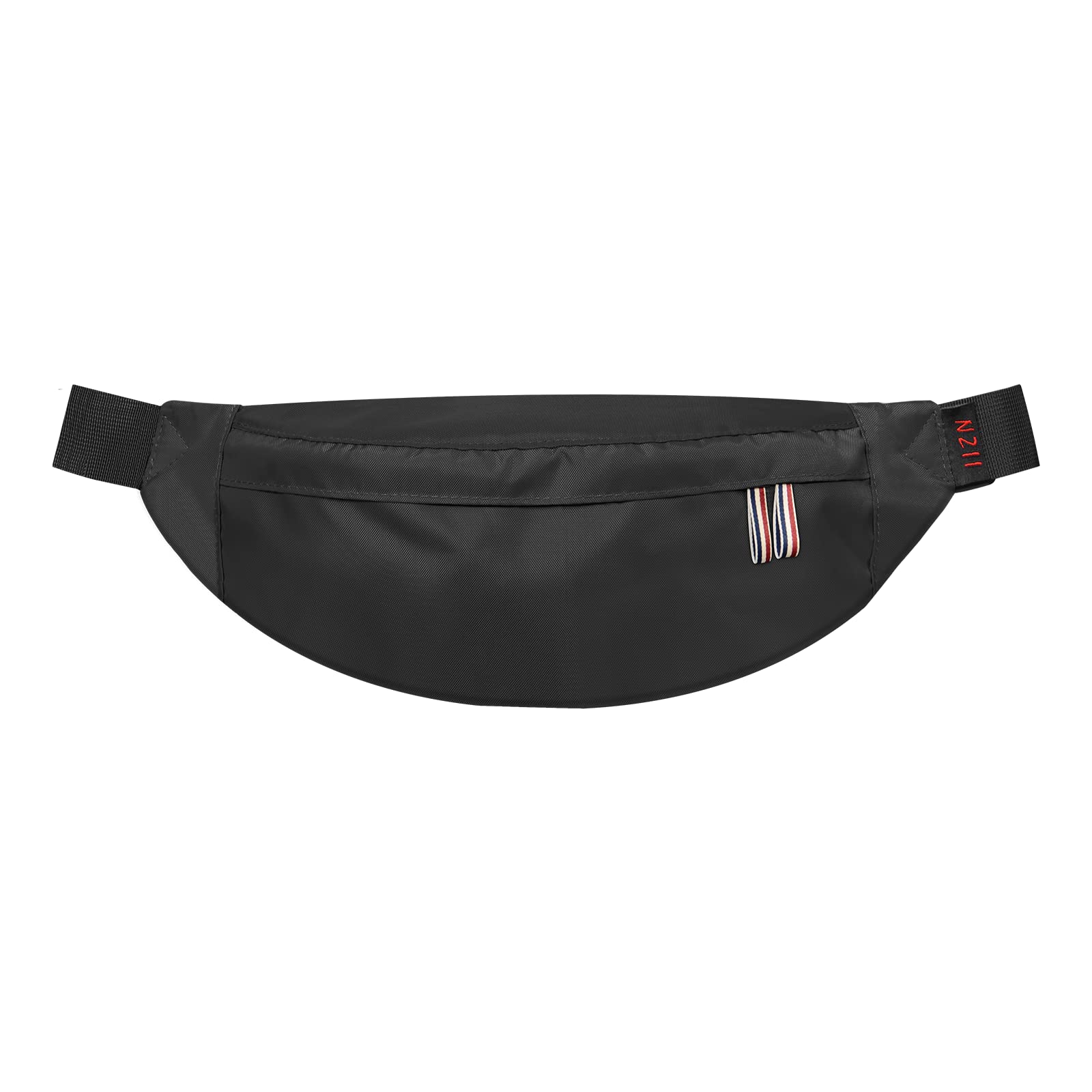 Riñonera ligera para hombres y mujeres, para viajes, deportes, senderismo (cremallera de rayas negras 955)