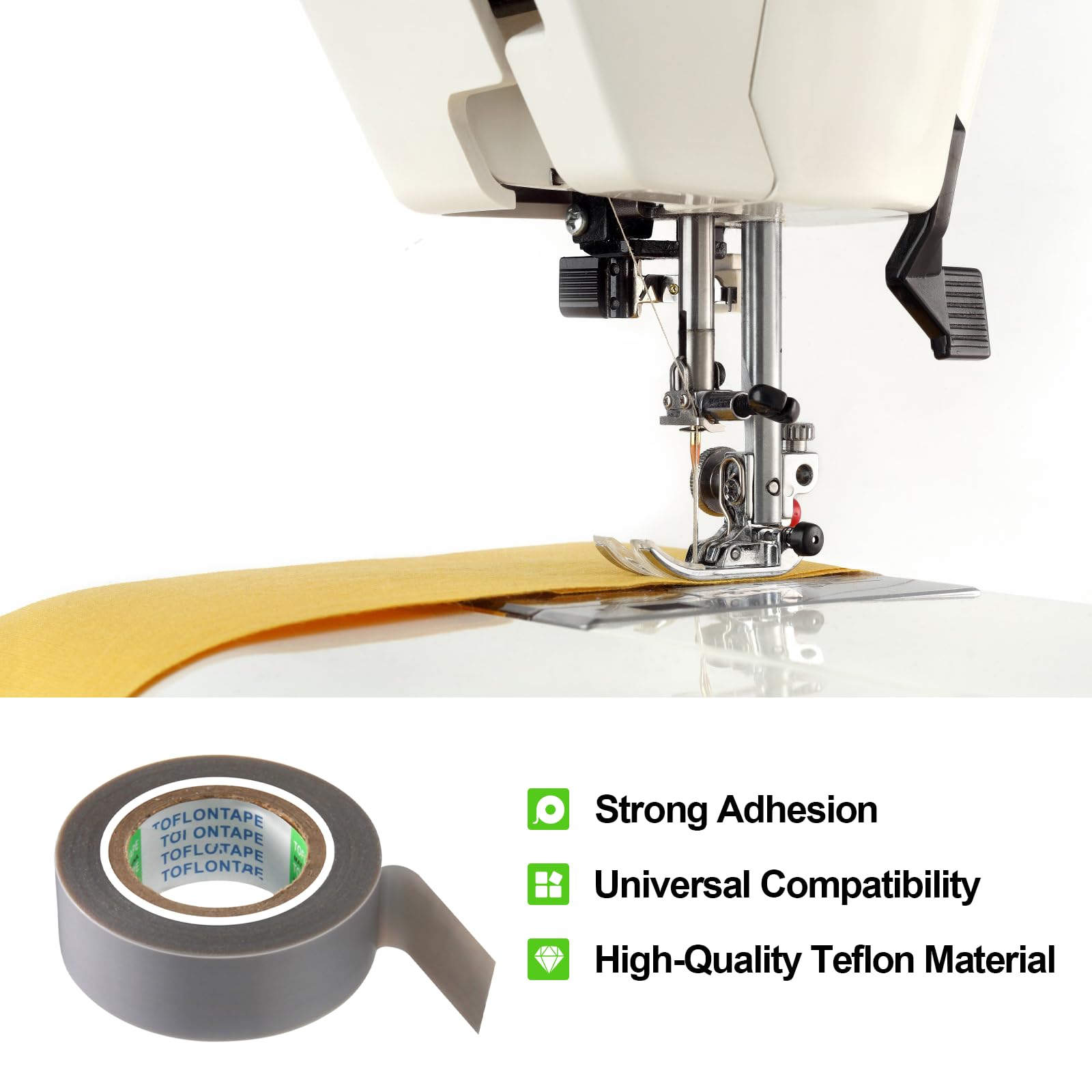 1 Rouleau De Ruban Adhésif Anti-adhésif Pour Machine à Coudre, Ruban
