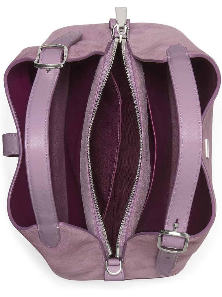Purple Kate Spade New York Deco Smooth Leather And Suede Crossbody Tote