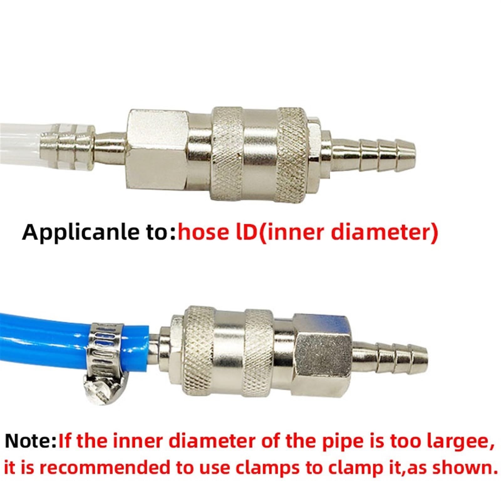 Raccords de tuyaux d'air, compresseur pneumatique, connecteur à barbe rapide, 6mm, 8mm, 10mm, 1 pièce(6mm)
