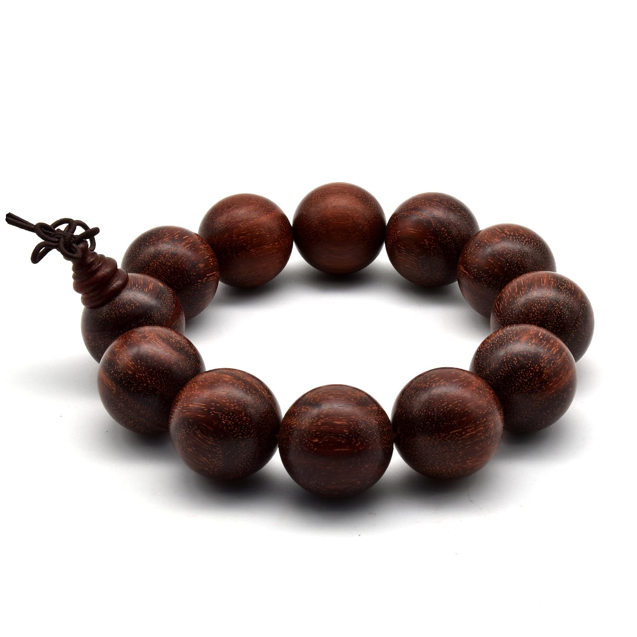 Bracciale Unisex in Legno di Sandalo Rosso Africano Naturale, Perline da Preghiera, Buddismo Tibetano, Meditazione, Collana Mala, Yoga.