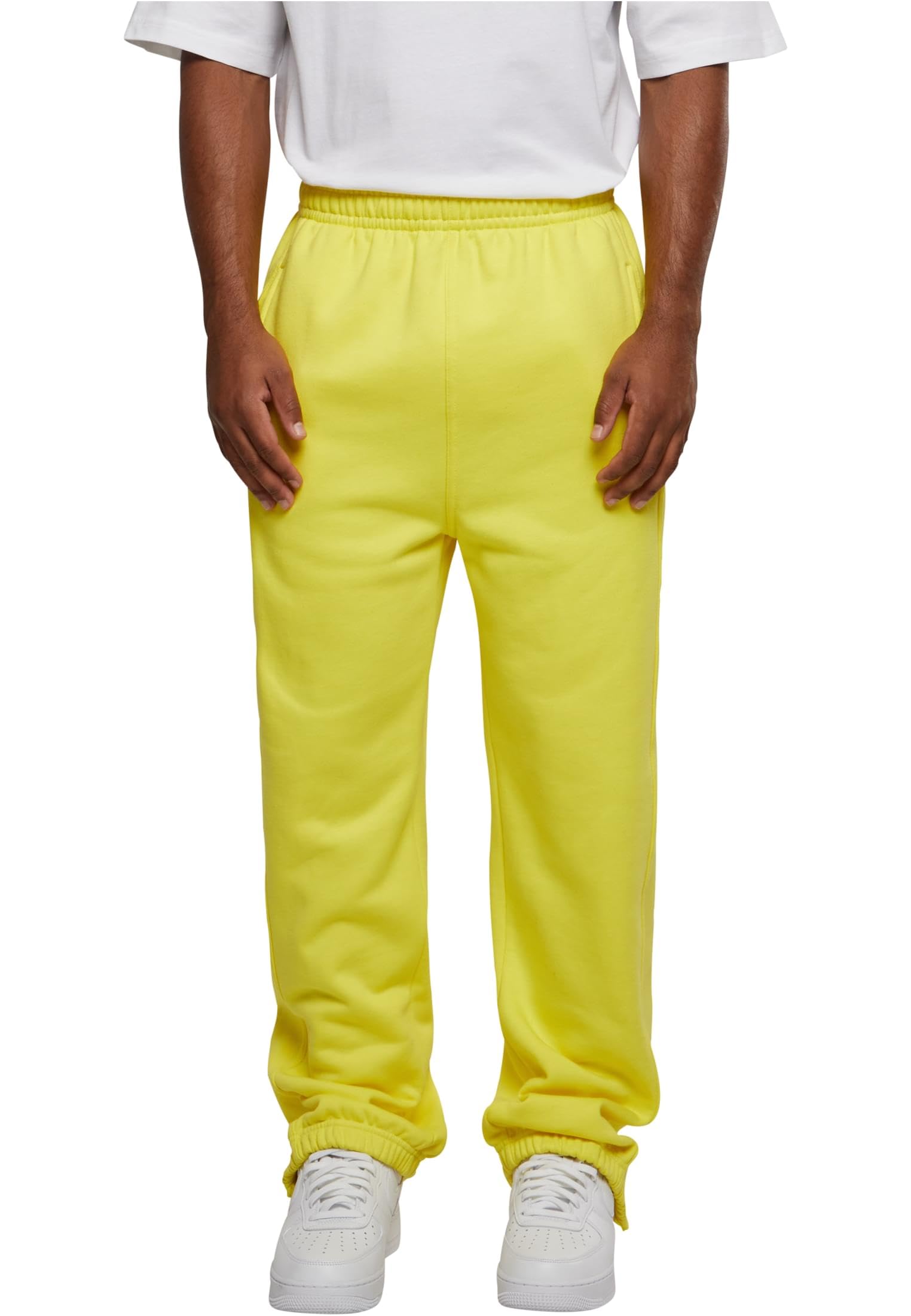 Urban Classics Pantalones de Gimnasia Hombre Pantalones de Deporte Negro Suelto — view 49