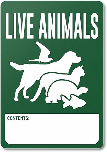 Miniatura 7 de Etiquetas de animales vivos, 5 x 3 pulgadas, 300 etiquetasrollo, etiquetas de instrucciones frágiles de animales vivos, etiquetas de instrucciones