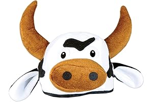 Beistle Unisex Plush Cow Head Hat: Halloween Costume Headwear for Men