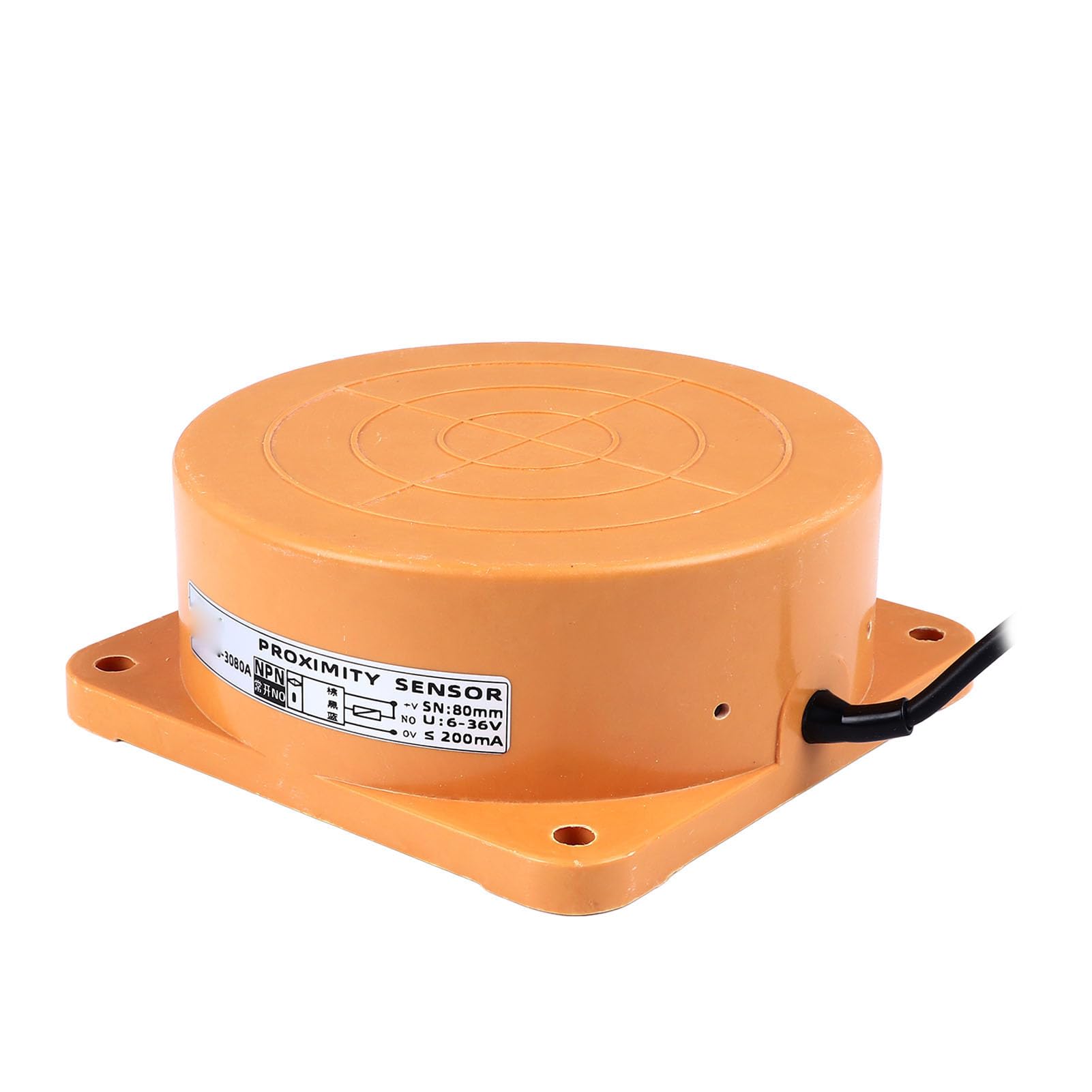 Interruttore di prossimità Sensore di prossimità Induttivo ABS Effetto Hall NPN 3 Fili Normalmente Aperto DC6 a 36V Distanza di Rilevamento 80mm per Controllo Automazione Rilevamento Metalli