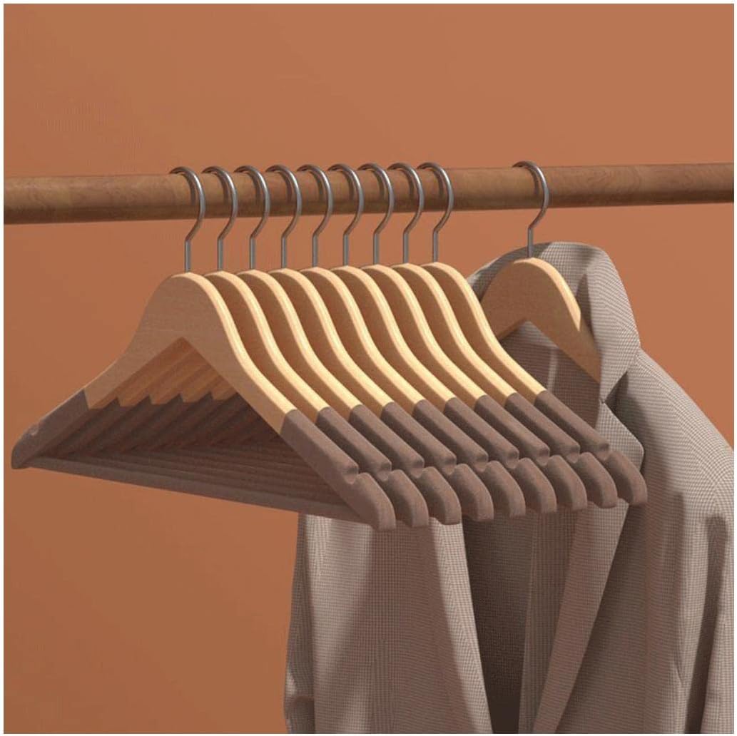 Space Saving Hangers for Clothes Premium Flocking Coat Hangers Pack of 10 Non Slip Suit Hangers Space Saving Clothes Hangers Hangers Coat,A