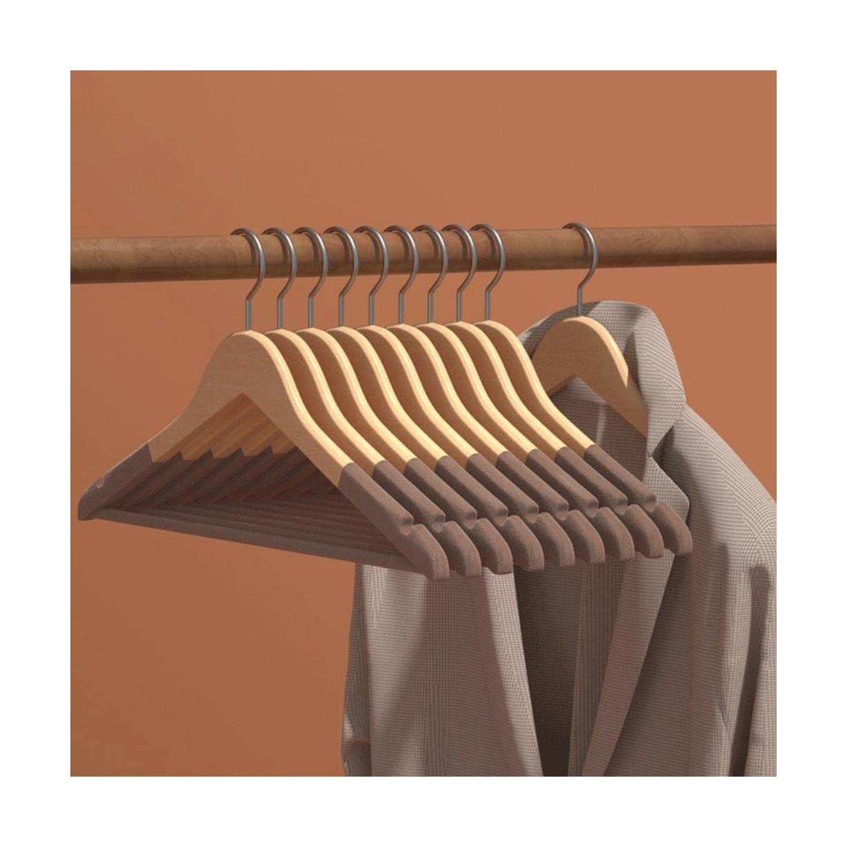 TXGJWRA Space Saving Hangers for Clothes Premium Flocking Coat Hangers Pack of 10 Non Slip Suit Hangers Space Saving Clothes Hangers Hangers Coat,A