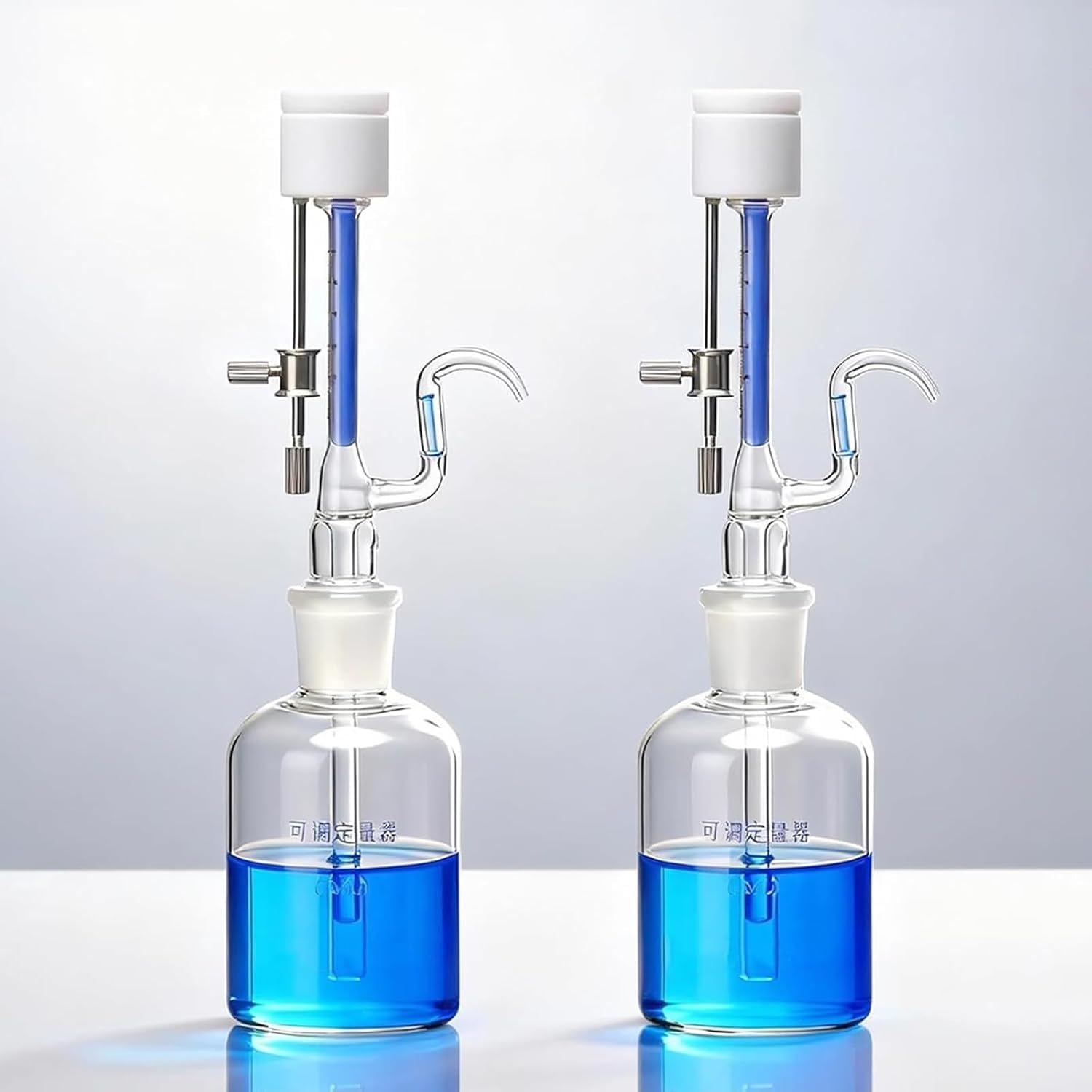 Szklana Butelka Z Pipetą, Mikroregulowany Dozownik Cieczy Ze Stalowym Pokrętłem, 125 Ml-250 Ml, Szklany Dozownik Z Gwintem I Precyzyjną Skalą Do Precyzyjnych Pomiarów Laboratoryjnych(1-125ml)