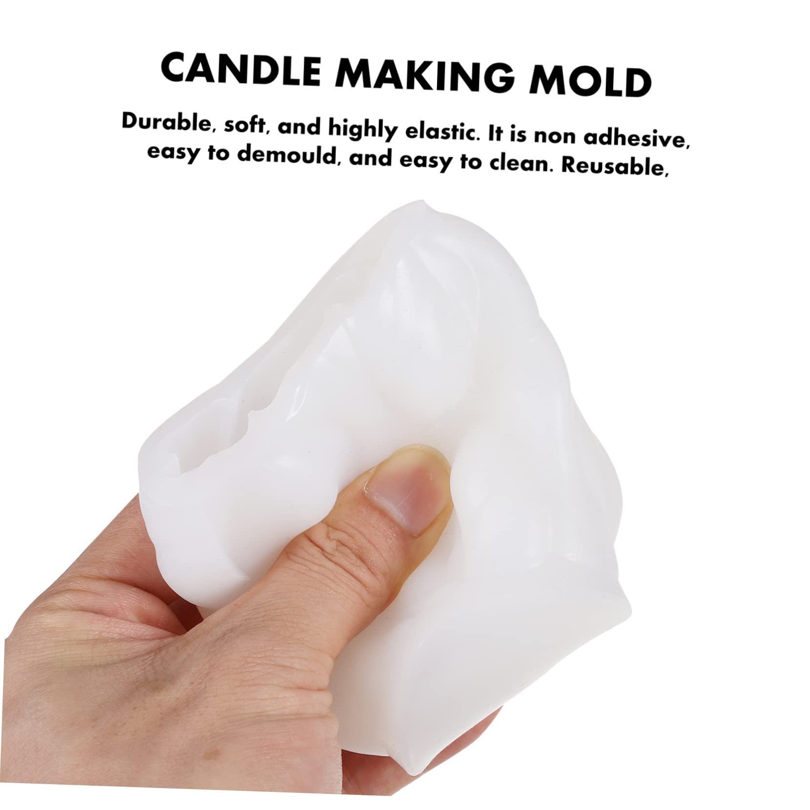 Molde de Silicona para Velas Forma Ondulada 4 Piezas para Fabricación de Velas y Jabón, Fácil Desmoldeo y Buen Efecto Decorativo para DIY