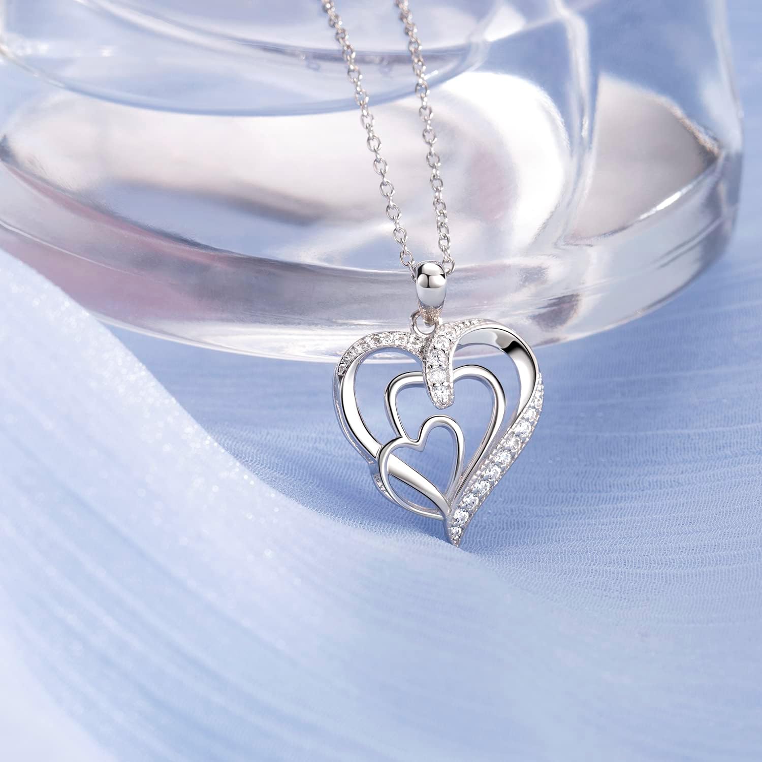 Granddaughter Gifts from Grandma, Granddaughter Necklace 925 Sterling Silver Heart Necklace Generations Gifts from Grandma Birthday Gifts for Granddaughter - Image 5
