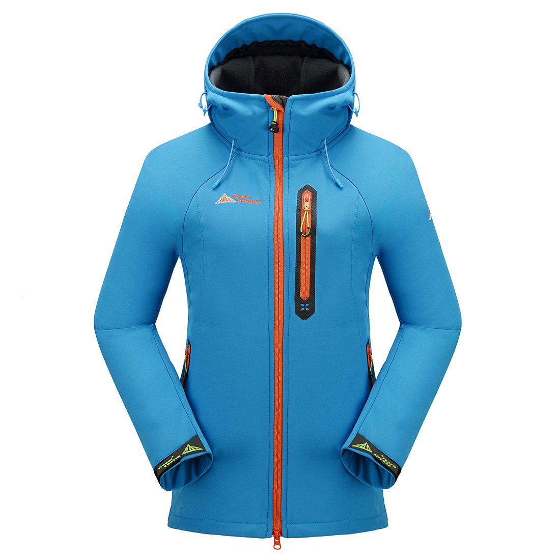 MOUNT CONQUER Women's Water Resistant Windproof Fleece Lined Softshell Jacket Outdoor Sport Hiking Climbing Jacket Coat