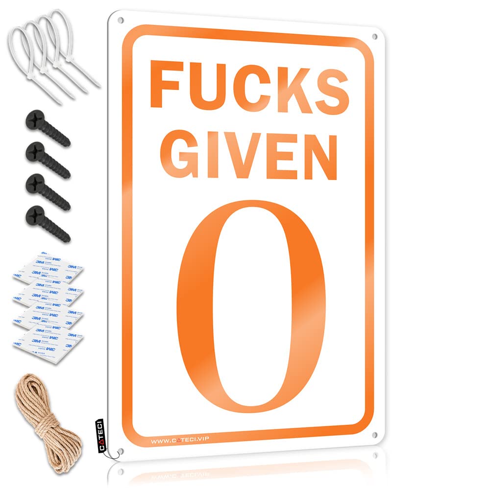 Humor Funny Wall Art, Decore Gift For Biker Fucks Given 0 | Farmhouse Pool Decor(30X40CM)