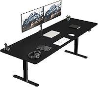VIVO 83" Electric Standing Desk with Memory Presets, 220 lbs Capacity, Black Top/Frame - DESK-KIT-1B8B