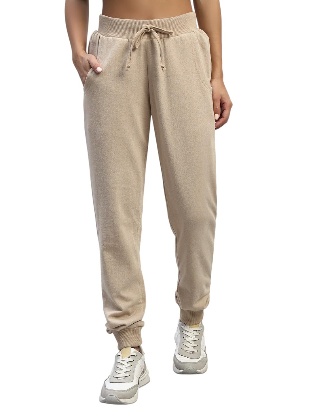 q - rious Women's Cotton Blend Casual Joggers with Pockets-picture-11