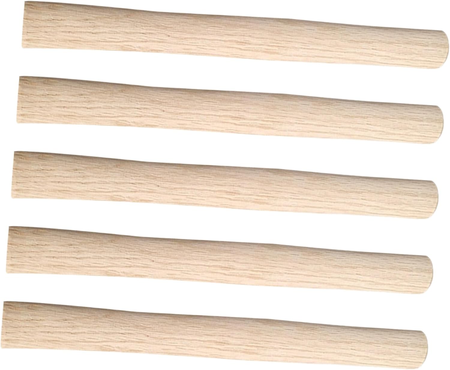 5pcs Wooden Hammer Handle Replacement Ergonomic Sledge Grip Wood Handles for Garden Tools and Hand Tool Accessories Strengthened for Construction and Repair Use
