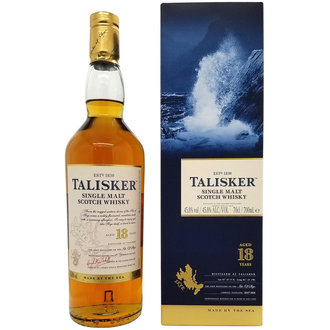 Amazon.co.jp: タリスカー 18年 45.8度 700ml 並行品 青箱 金キャップ