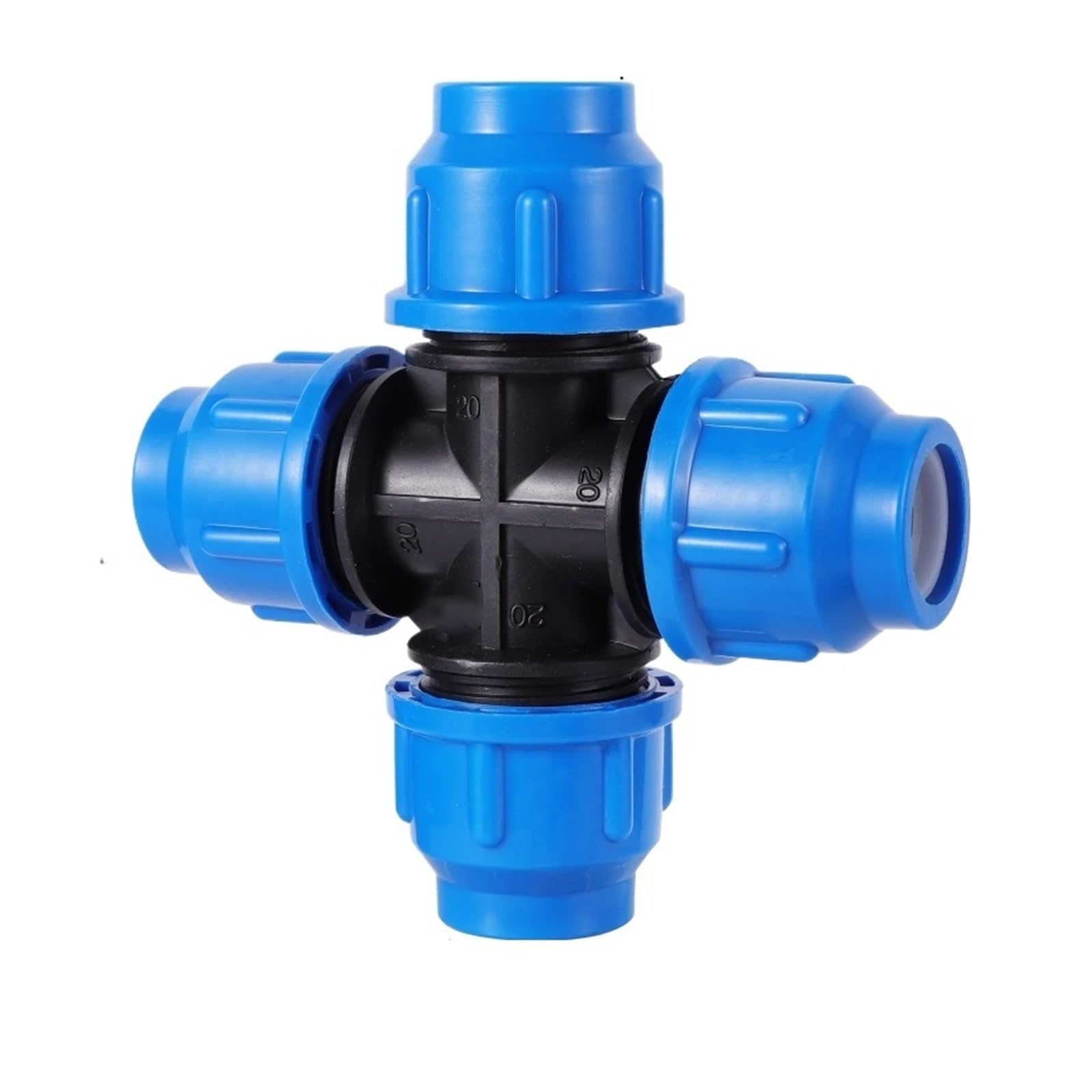 Ydmhylai Cross 20-50Mm Pvc Pe Tube Water Splitter, Quick Valve Connector For Garden Irrigation, Portable Easy Clean(,25Mm)