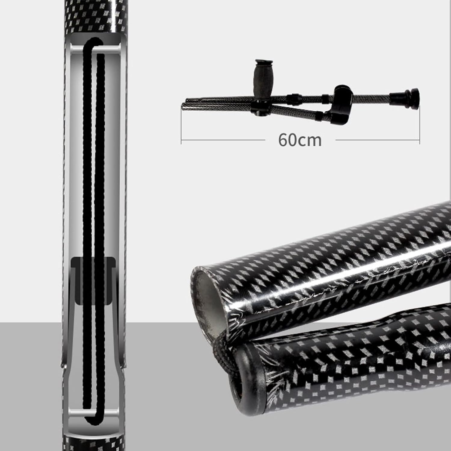 Forearm Crutches, Adjustable Height and Handle Crutches, Spring Shock-Absorbing Walking Crutches, for Elderly, Handicapped, and Disabled Users