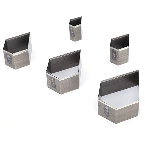 Miniatura 5 de Juego de 5 piezas de herramientas de corte de cuero para manualidades, juego de herramientas de perforación, cortador hueco, formas geométricas,