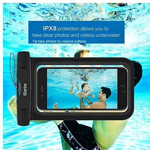 Ibarbe Compatible With Universal Ipx8 Waterproof Phone Pouch Dry Bag Compatible For Iphone 11 Pr Max Xs Xs Max/Xr/X/8/8P Up To 6.5", Protective For Pools Beach Kayaking Travel Or Bath-Black 3Pack #TOP2