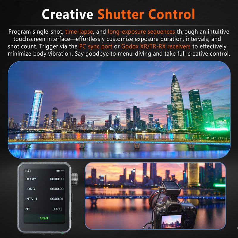 GODOX X3-N TTL inalámbrico Disparador de Flash para la cámara Nikon,OLED Pantalla táctil