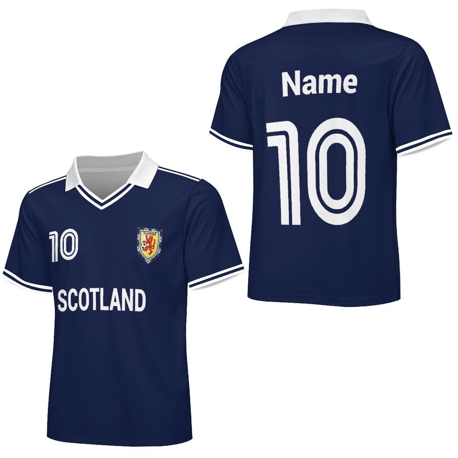 2026 Personalized Scotland Football T-Shirt, Adult Children Soccer Jersey Customizable Name & Number, National Flag Print Fans​ Casual Sports Breathable Quick Dry Training Tshirt Scotland 1#