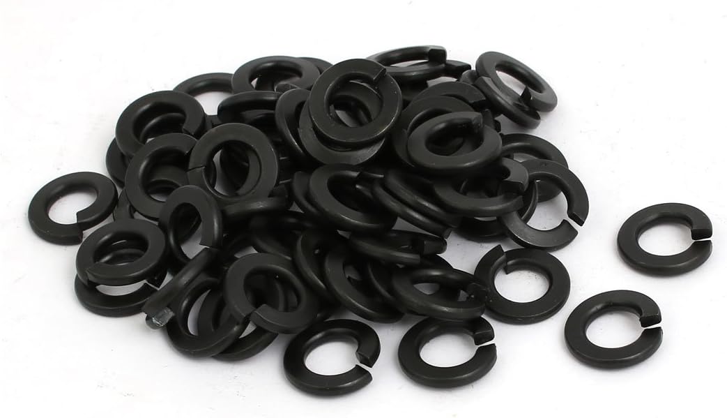 100pcs 5/16-inch Quality Parts Inner Dia Carbon Steel Split Lock Spring Washer Gasket Black Model:77as631qo741