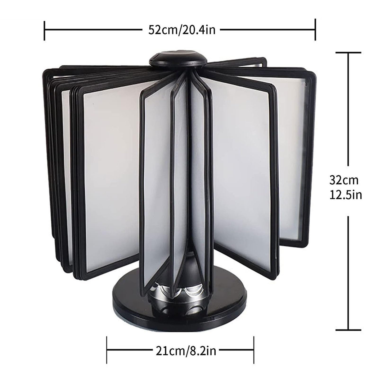 Paneles De Visualización De Mesa Giratorio - A4 Clasificador De Mesa, 20 Paneles De Doble Cara, Clasificador De Mesa, Para Oficinas Comedor Mostrar Póster