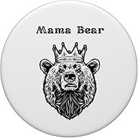 Vista 3 de Mama Bear Face Crown Mother Mom Mommy Mother's Day PopSockets Standard PopGrip