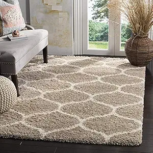 HALIMA CARPET Handwoven Shag Collection Microfiber & Polyester Silk Touch Rugs with 1.5 Inch Pile Hight Size (4x6,feet)