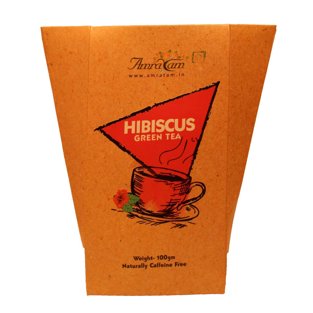 Amratam Hibiscus Green Tea Antioxidants Herbal Tea for Weight Loss