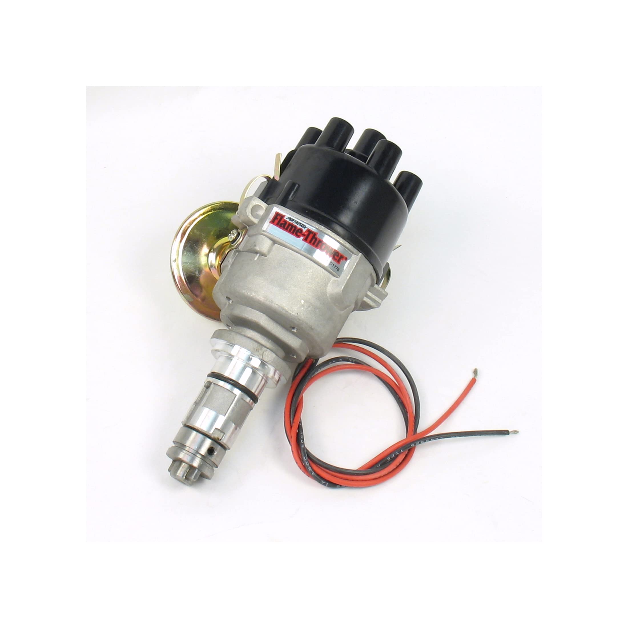 PerTronix D177600 Flame-Thrower Plug and Play Electronic Ignition Distributor with Ignitor Technology, Compatible with British Engines 6 Cylinder, Vacuum Advance Cast