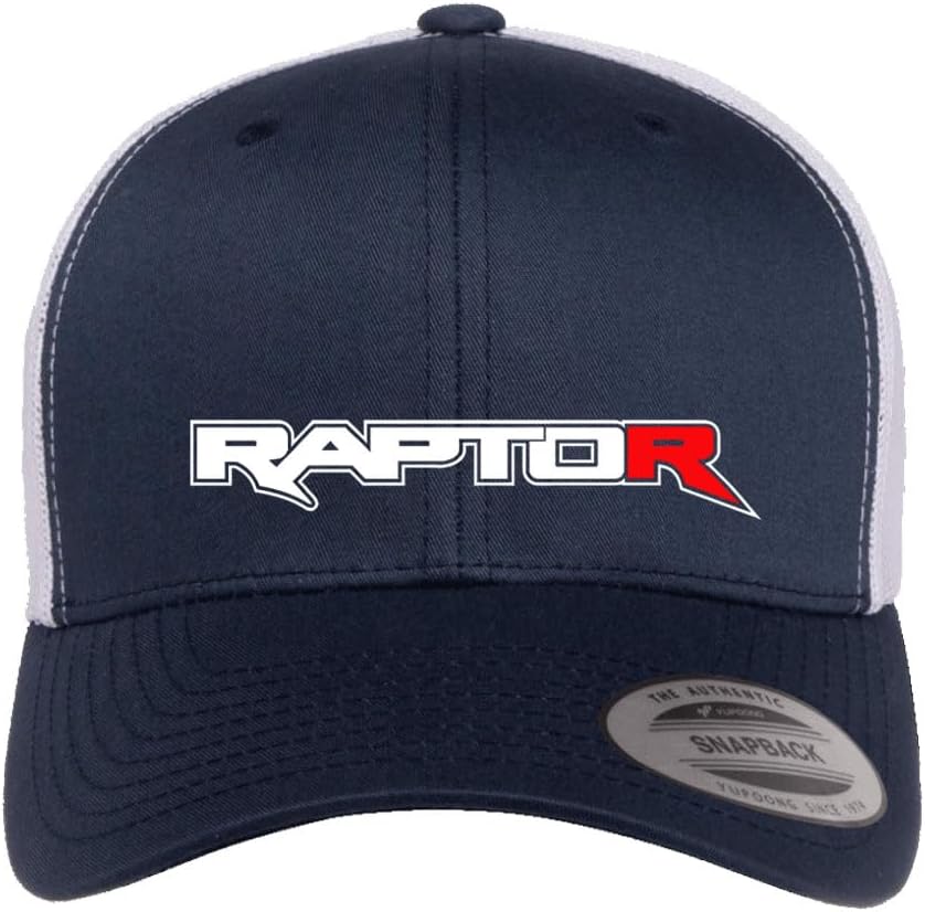 Ford Raptor R F150 Truck Logo Fully Embroidered Yupoong 6606 Snapback Trucker Fitted Cap