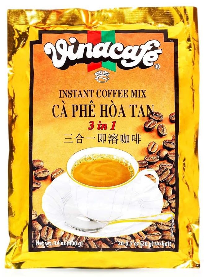 1 Pack Vinacafe 3-in-1 Instant Coffee Packets | Authentic Vietnamese Medium Roast | Sweet & Balanced Single-Serve Sachets (20 Count Bag) image 3