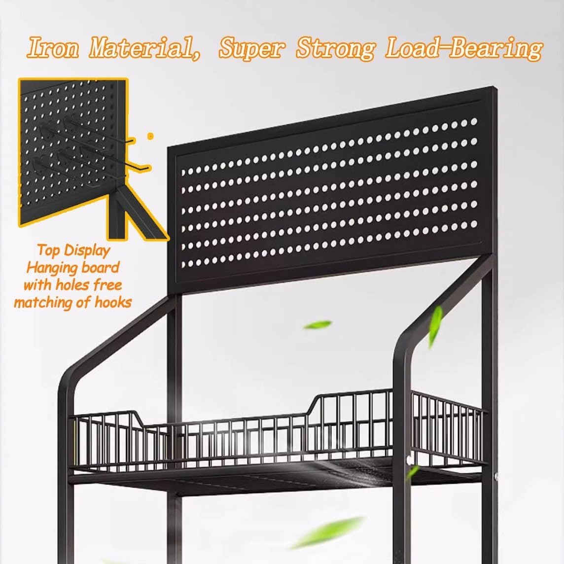 Free Standing Display Racks Mobile Storage Racks Cigarette Racks Supermarket Racks，5 Tier Retail Display Rack, Free-Standing Retail Display Shelves Snack Organizer Stand Candy Potato Chip Me